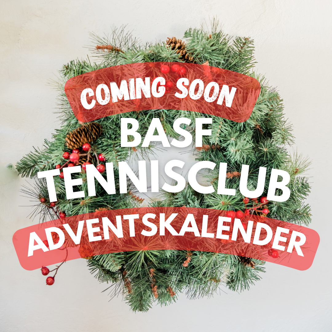 Weihnachtskranz mit Ankündigung Adventskalender Tennisclub
