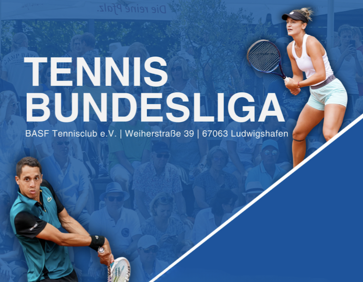 Plakat zur Tennis Bundesliga in Ludwigshafen