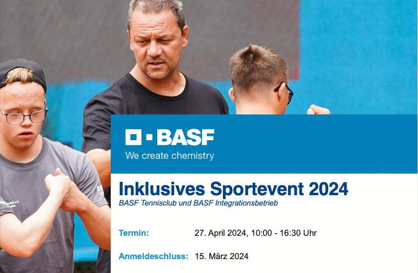 Plakat für inklusives BASF Sportevent 2024