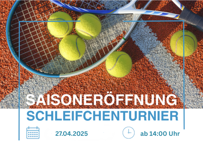 Tennisschläger und Bälle auf Sandplatz